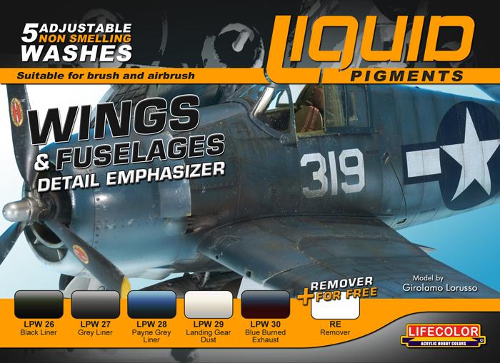 Wings & Fuselages Aircraft Weathering Liquid Pigments Set